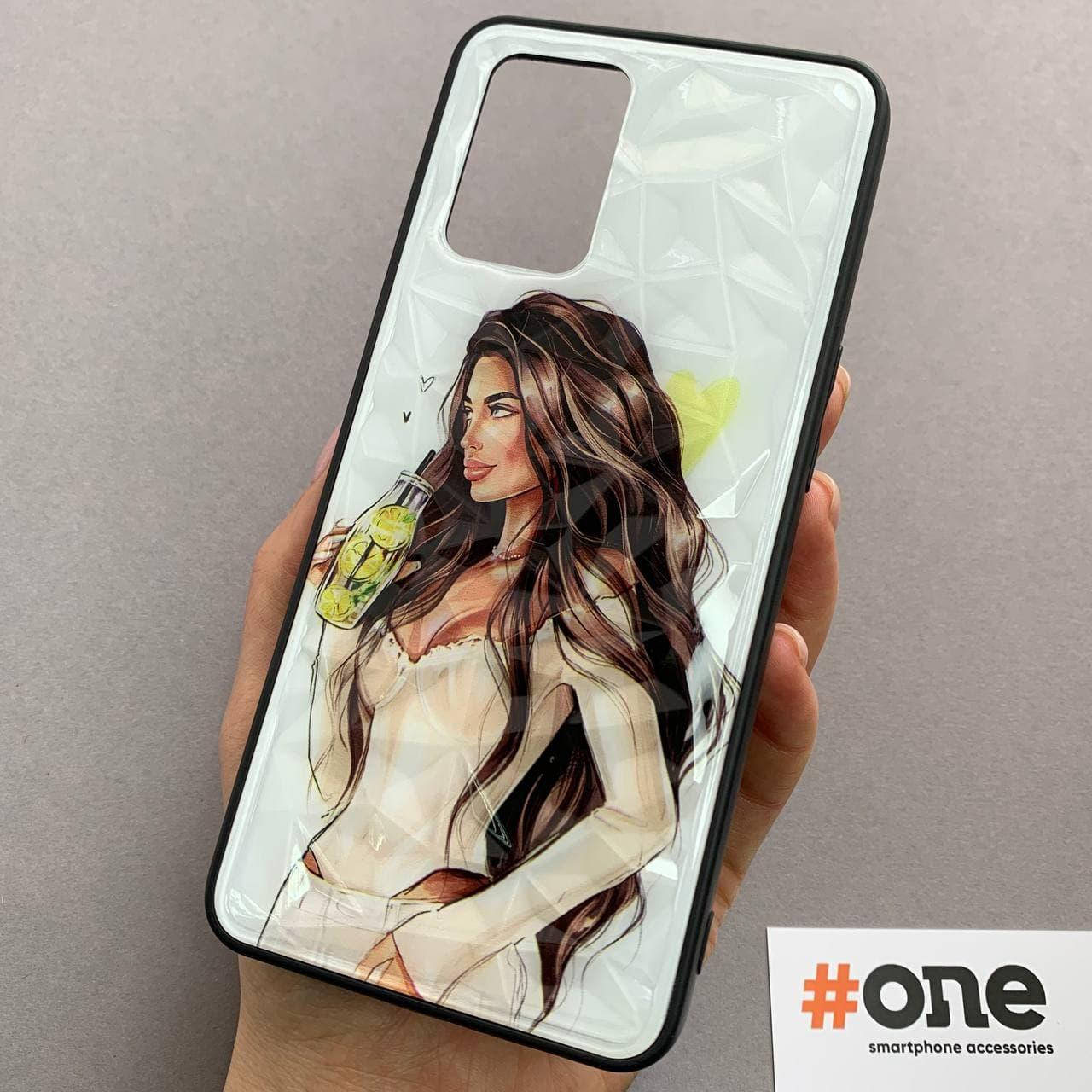 

Чехол для Oppo A74 с 3д эффектом как стекло с принтом девушки чехол на телефон оппо а74 белый Ladies