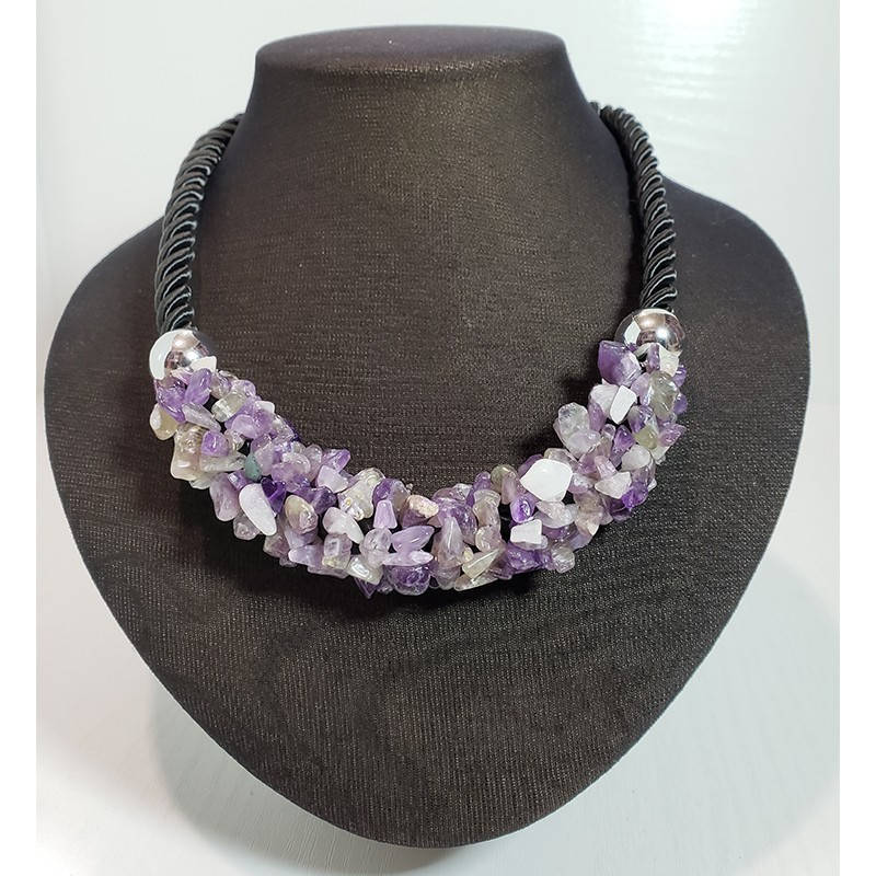 

Колье, аметист. Колье из натурального камня