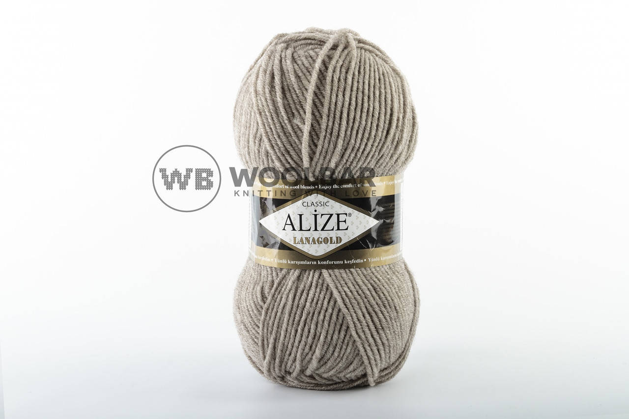 

Пряжа Alize Lanagold Classic 207 светло-коричневый меланж