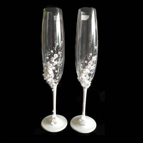 

Фужеры свадебные богемское стекло Bohemia Crystalex (love) 190 мл 2 шт (1090), Белый