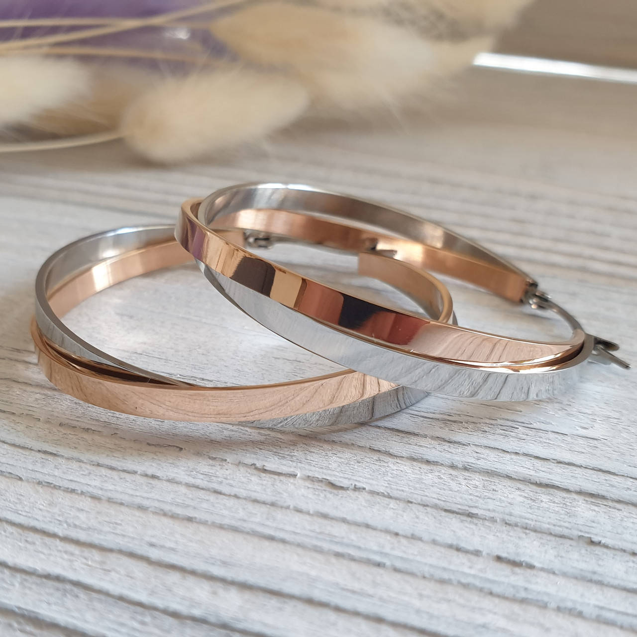 

Серьги кольца "Мультиколор" 4,5 см * 6 мм. Серьги XUPING. Серьги из медицинского золота