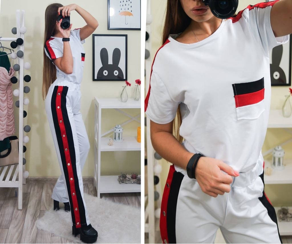 

Костюм женский летний спортивный городской, Белый