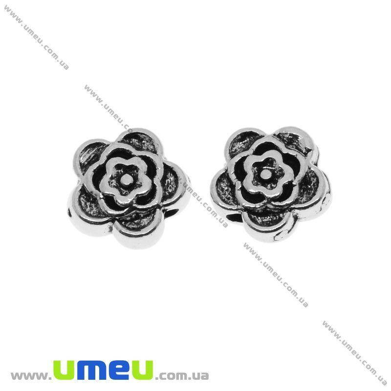 

Бусина мет. Цветок, 7х3 мм, Античное серебро, 1 шт (BUS-004955)