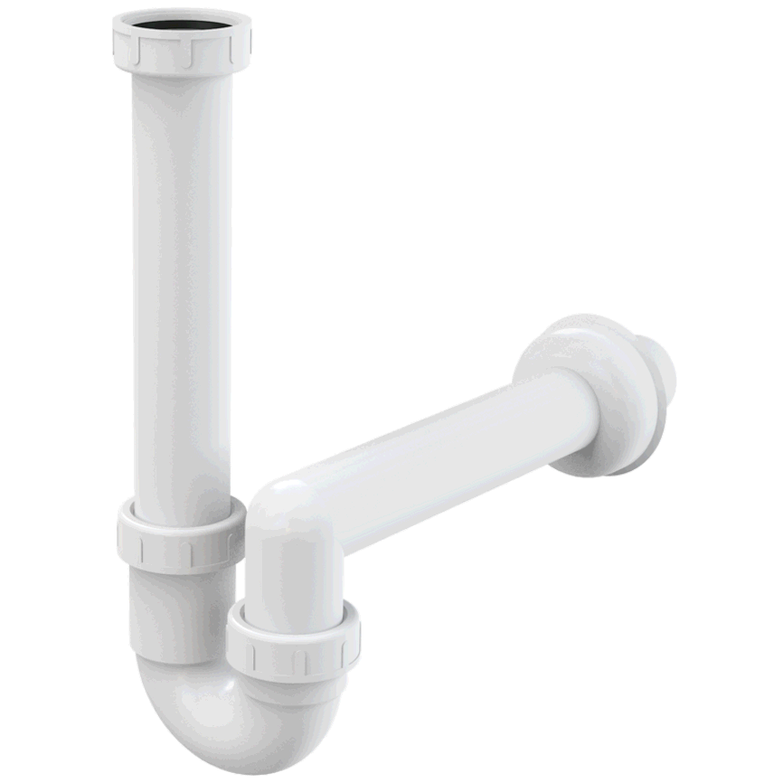 

Сифон трубчатый d40 с накидной гайкой 6/4" ALCAPLAST A80-DN40, Белый