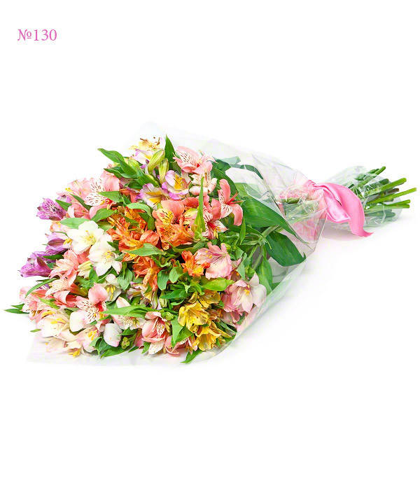 

Красочный букет из альстромерий "Радуга"