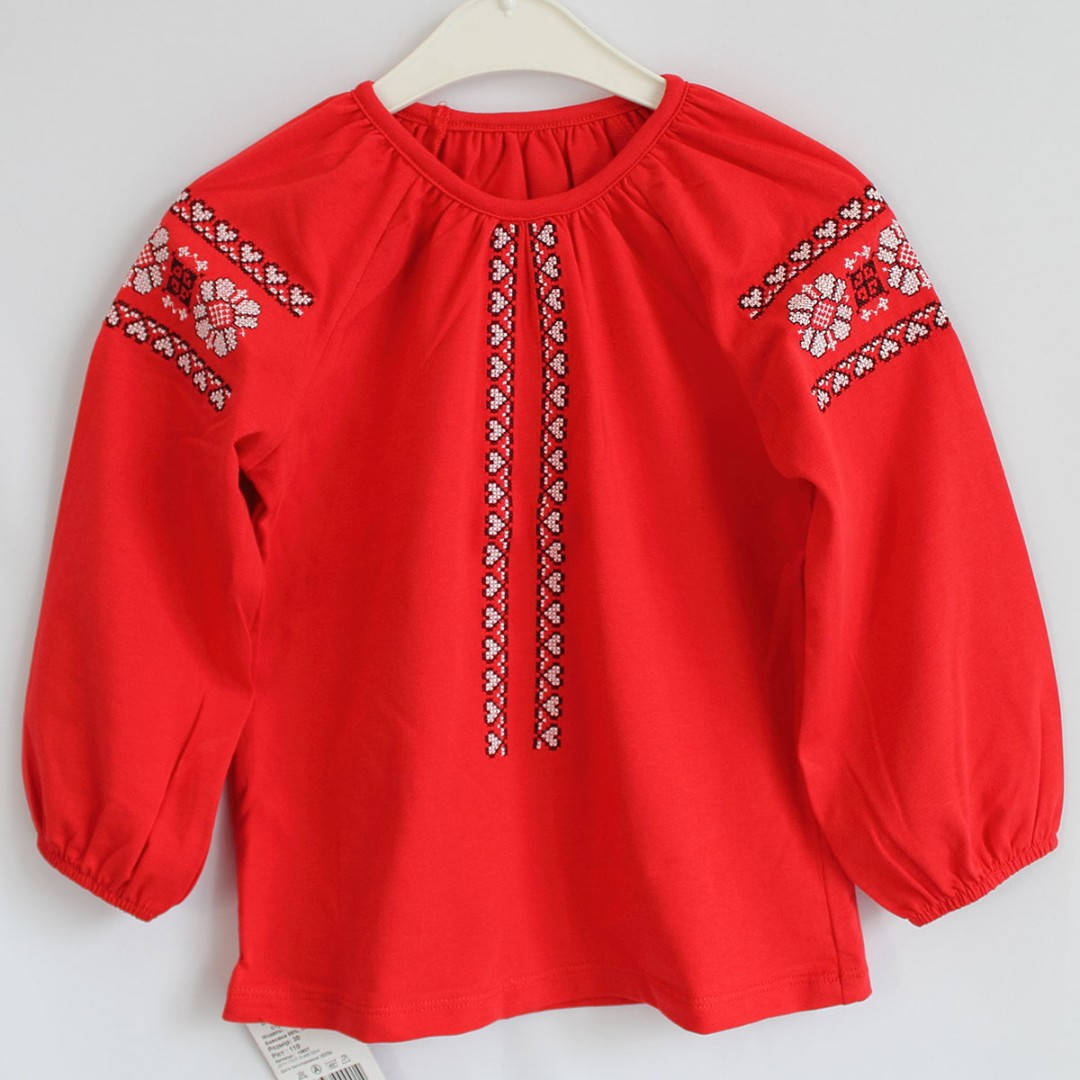 

Вышиванка детская красная девочке 36