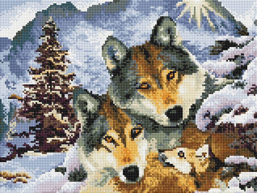 

Алмазная мозаика ColorArt 30х40см Волки ST406