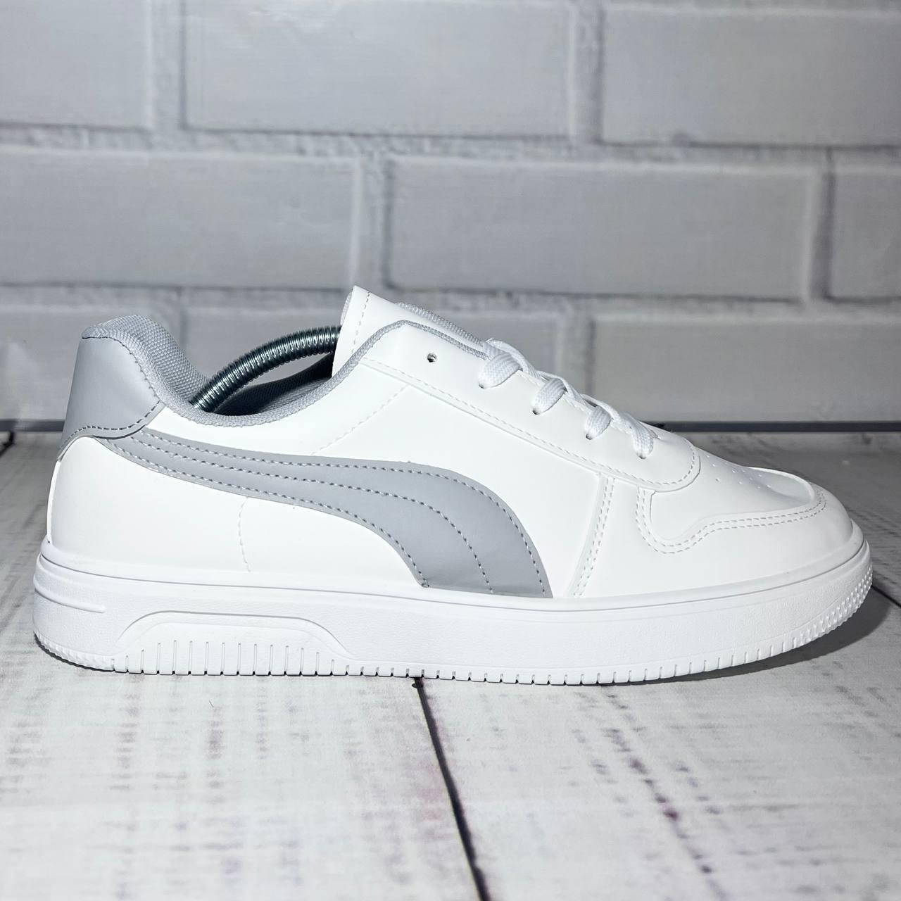 

Мужские кроссовки, мужская обувь, мужские кеды, white&gray 45, Белый