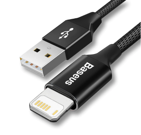 

Кабель Baseus Lightning для быстрой зарядки iPhone iPad, 2.4A -2м