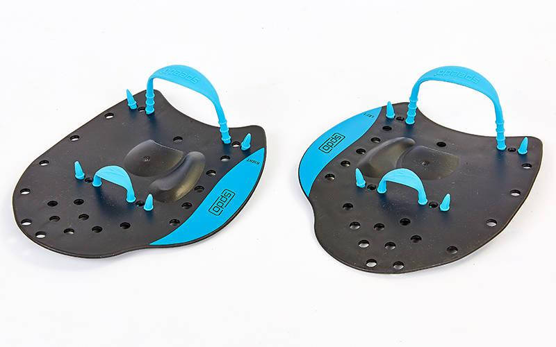 

Лопатки для плавания гребные SPDO (пластик, резина, р-р M-18x12см, черно-синий)Дубл.