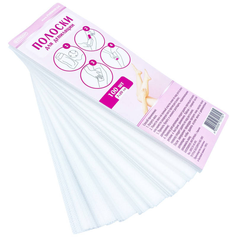 

Тканевые полоски для депиляции 100шт (белые)