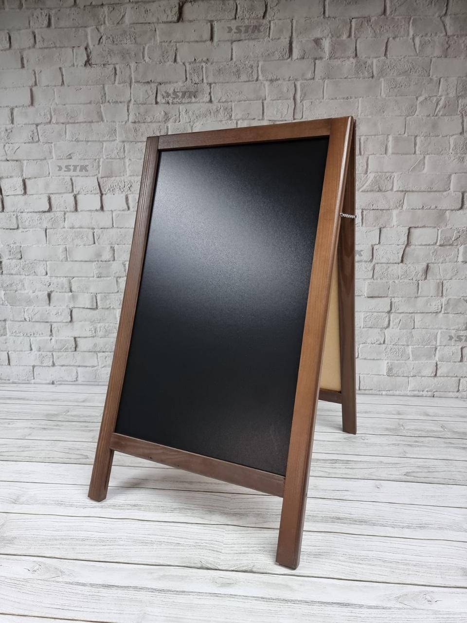 

Штендер рекламный меловой А-образный деревянный выносной для улицы устойчивый