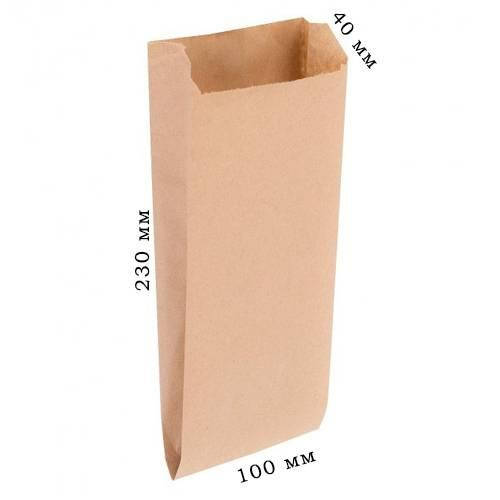 

ПАКЕТ САШЕ паперовий бурий 230*100*40 (100 шт.) ВТ (001)