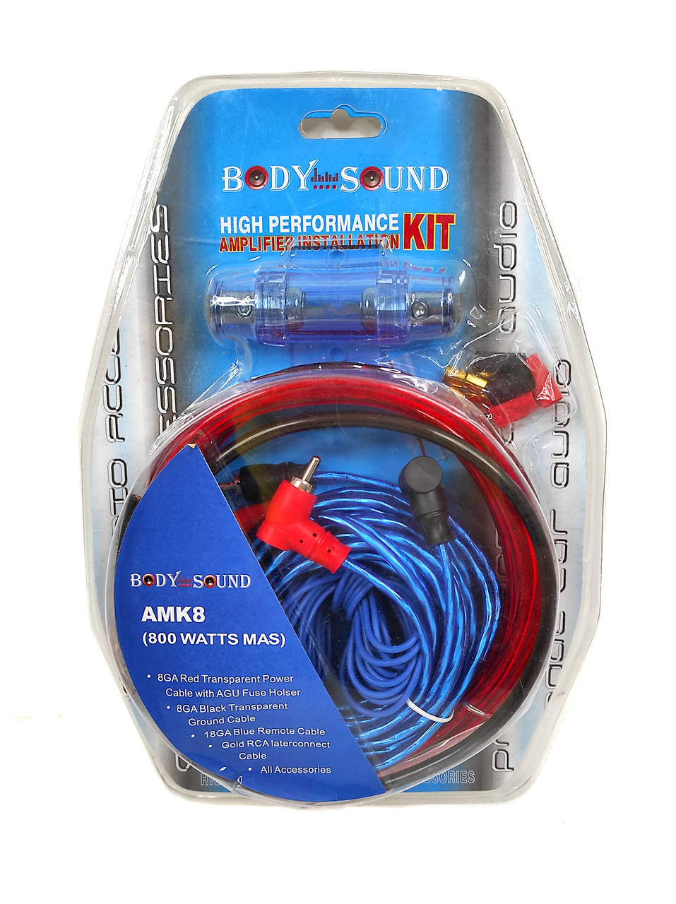 

Набор проводов для усилителя, сабвуфера 800W AMK 8 (3353) MS