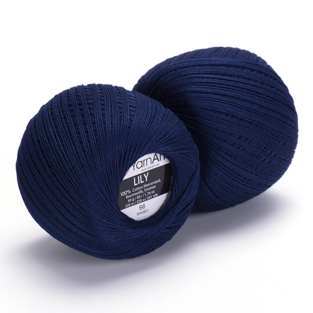 

Yarnart Lily № 0066 темно-синий