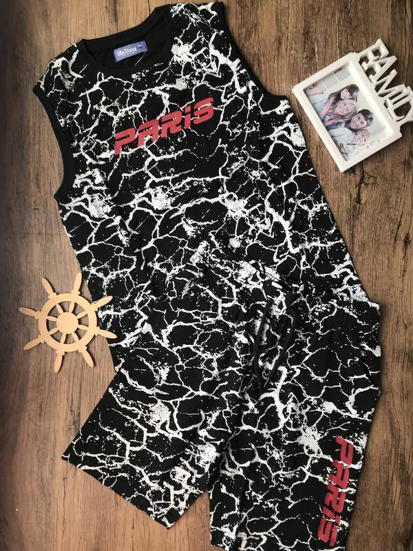 

Летний комплект, костюм для мальчика футболка+шорты 152, 158 см. Glo Story