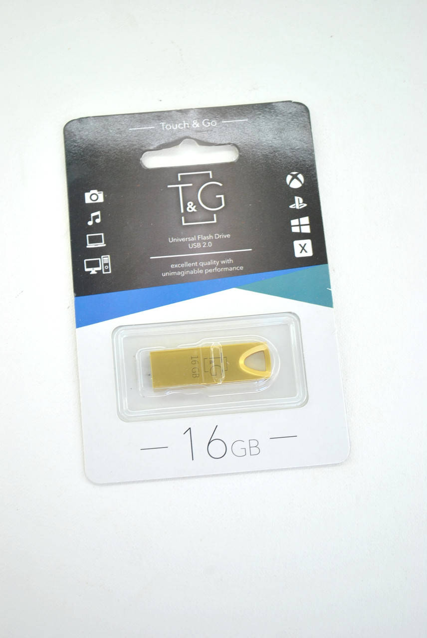 

Флеш-накопитель Usb 16Gb T&G 117 Metal series Gold
