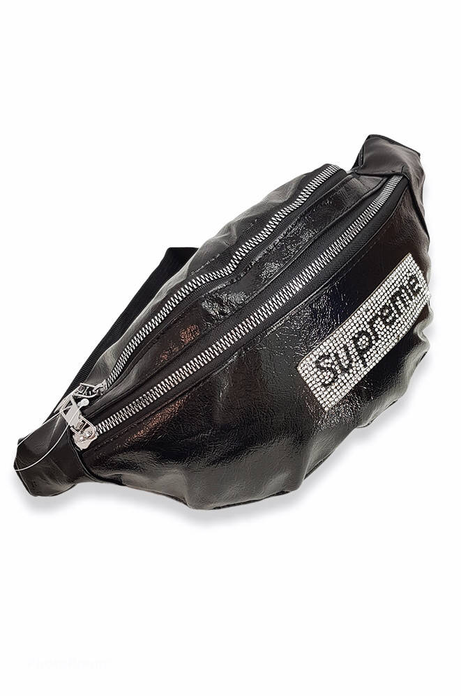 

Бананка SUP кожзам черная AAA 123535M, Черный