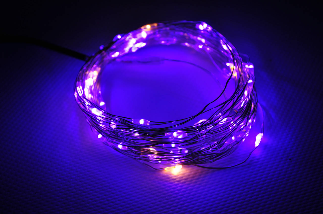 

Гирлянда РОСА 100 LED 220В + USB 10 м фиолетовый