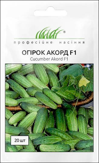 

Професійне насіння. Семена огурец Акорд F1, 20шт.