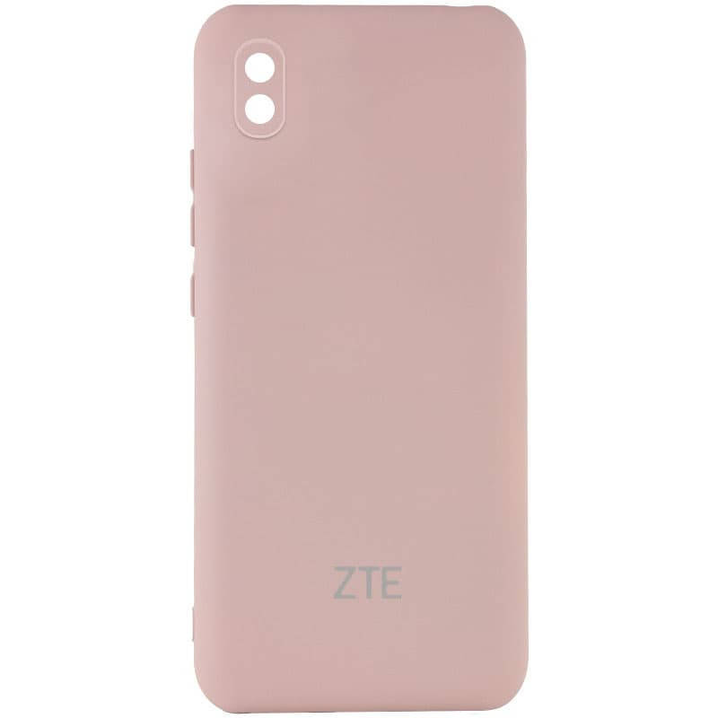 

Матовый силиконовый чехол с защитой на камеру на ZTE Blade A3 (2020) розовый / pink sand Матовый силиконовый