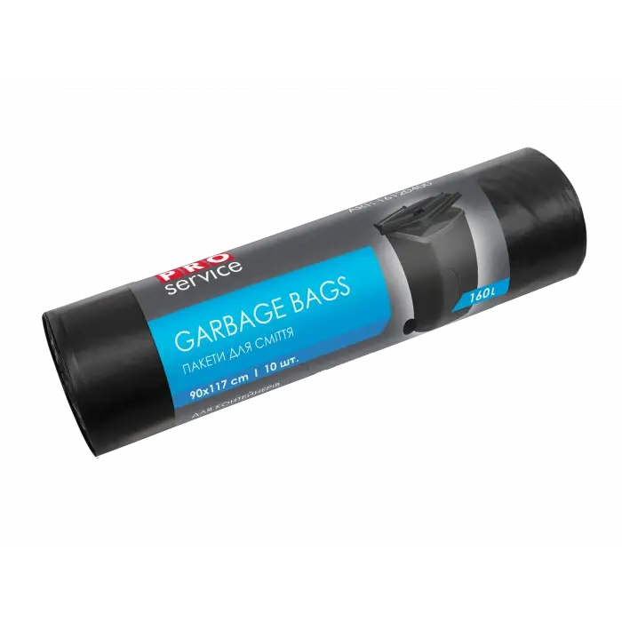 

Пакеты для мусора черные 160л 10шт Standard Plus PRO service
