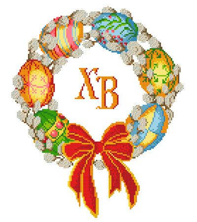 

ХВГ-039. Схема для вишивки бісером Великодній рушничок.