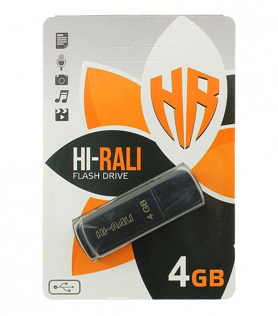 

Флеш-накопитель USB Hi-Rali 4GB Taga Black, Черный