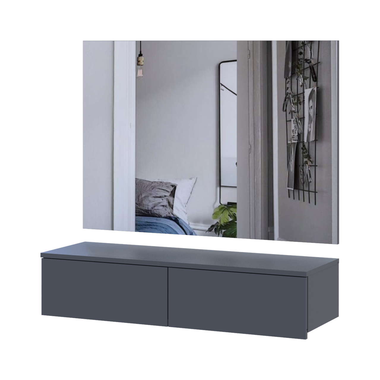 Комплект меблів Doros Левія + дзеркало Графіт 100х32х100 (42005236)