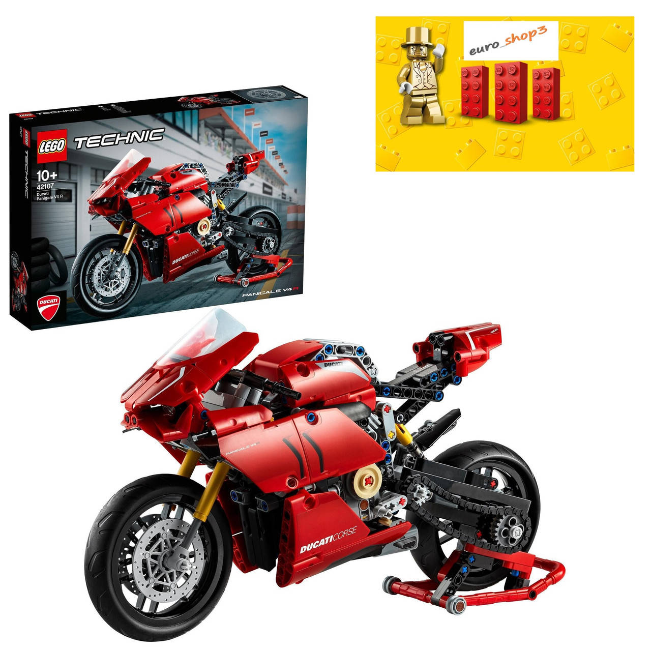 

LEGO Technic Ducati Panigale V4 R 42107, Красный