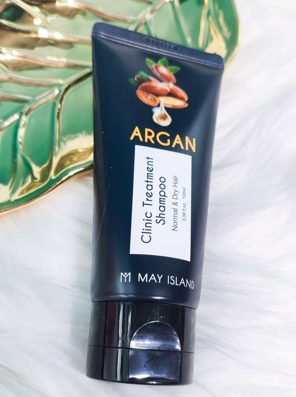 

Восстанавливающий шампунь для волос с маслом арганы May Island Argan Clinic Treatment Shampoo 100 мл