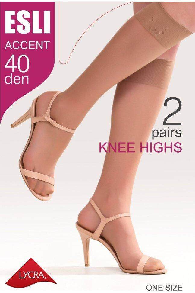 

Гольфы женские ESLI™ Accent 40 Den, ONESIZE, castoro