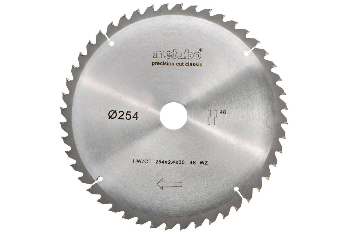 

Пильный диск Metabo по дереву 254x30x2.4, 48 зубьев Classic (628061000)