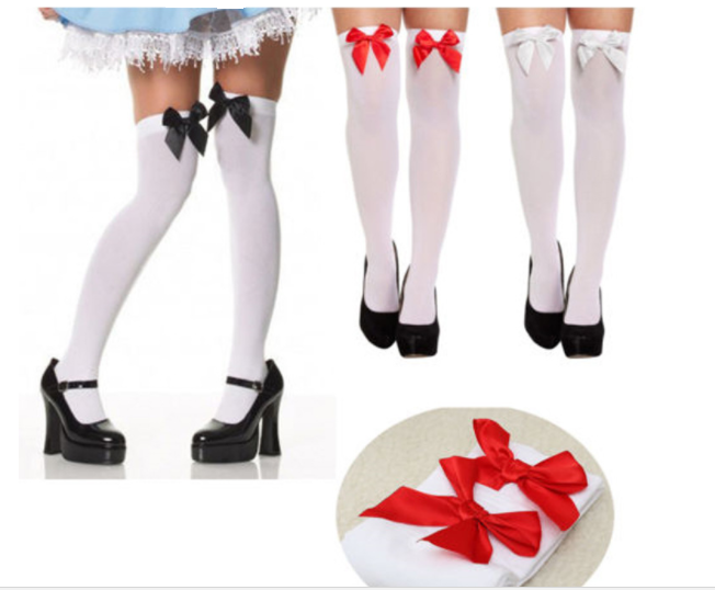 

Эротические чулки с бантиками для ролевых игр Черный