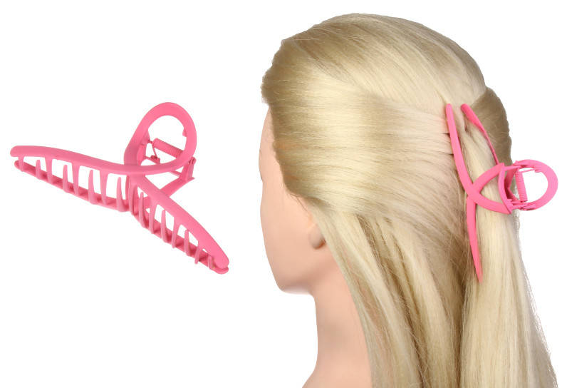 

Краб заколка для волос розовый металлический, женский краб розовый большой из металла