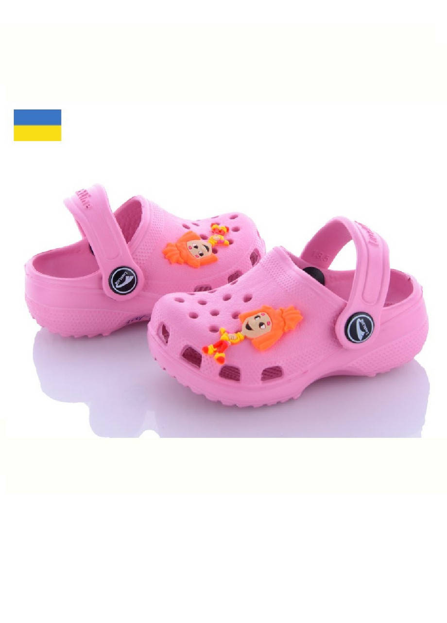 

Кроксы девочкам на лето с ЭВА розовые (30/31, 32/33, 34/35) 22,5, Розовый
