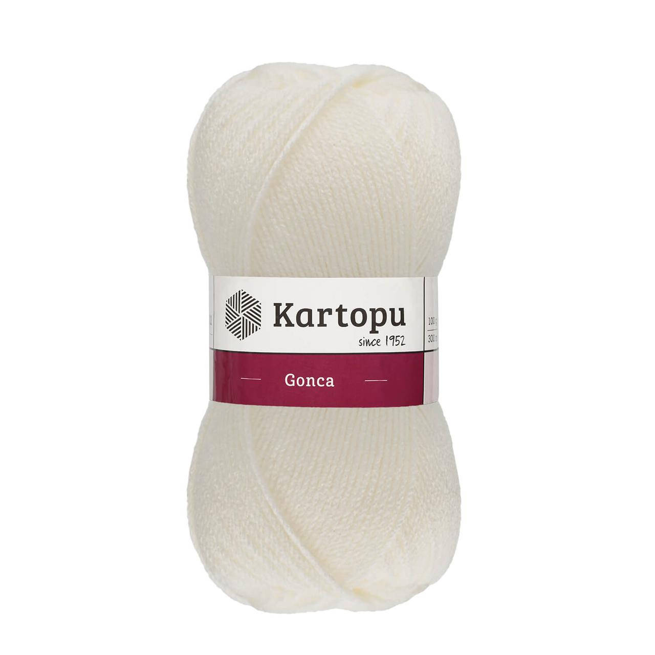 

Kartopu Gonca (Картопу Гонка) № 019 молочный (Пряжа акрил, нитки для вязания)