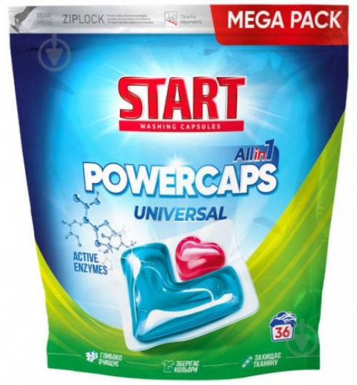 

Капсулы для стирки START Universal 36 шт старт универсальные