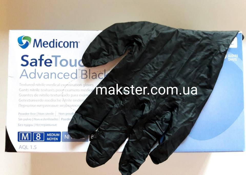 

Черные нитриловые перчатки 3,3 г Медиком Safe,Touch Advanced Black(100 шт, Черный