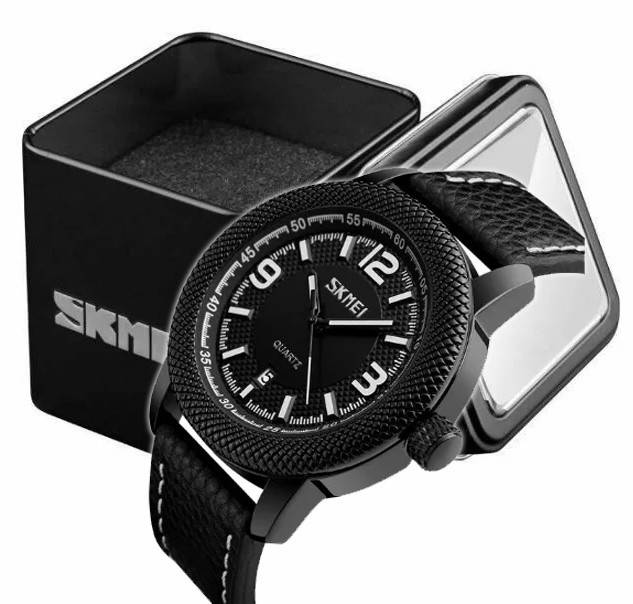 

Наручные мужские классические часы Skmei 9138 черные