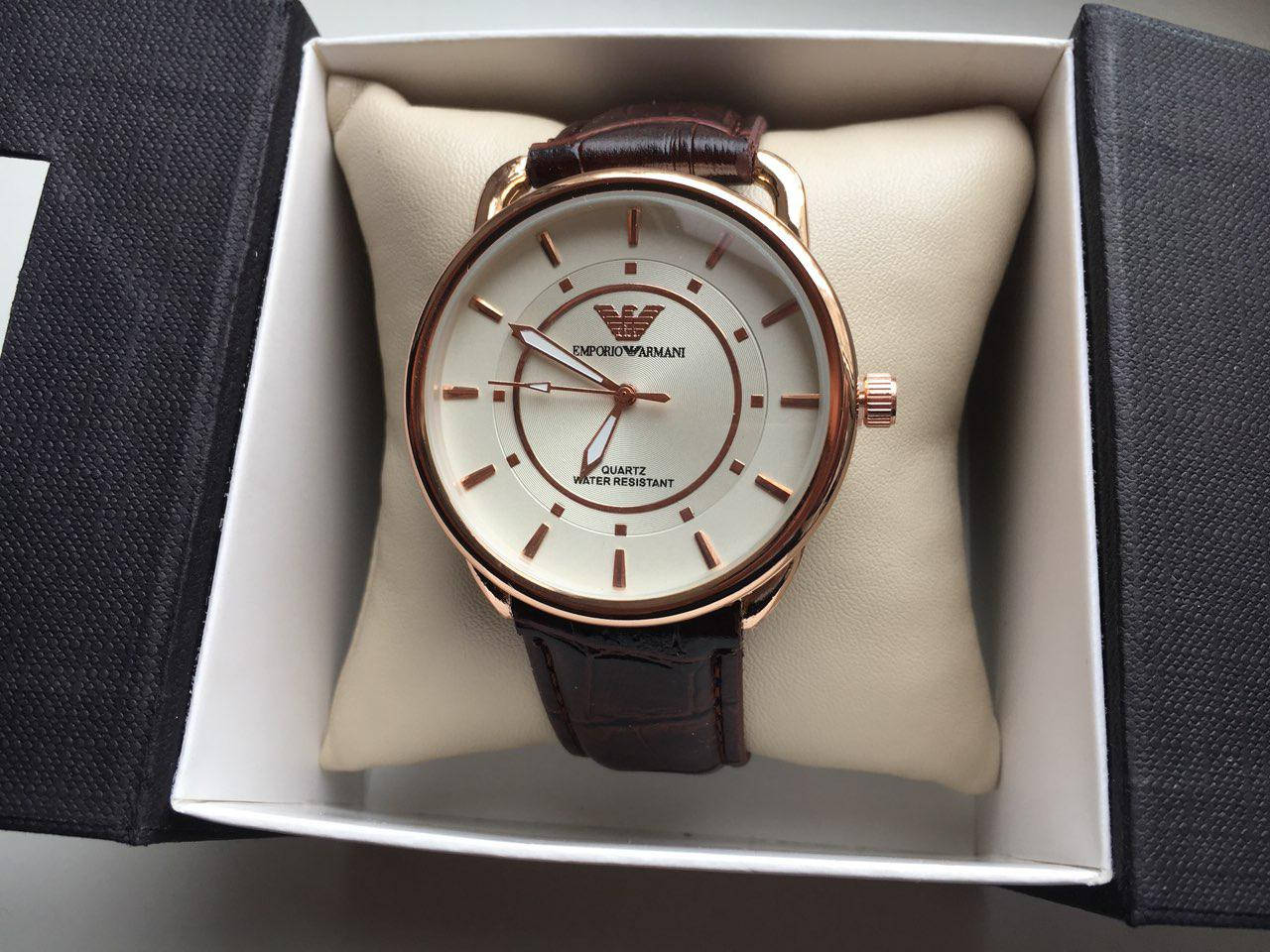 

Мужские наручные часы Emporio Armani (Эмпорио Армани), золотой корпус с белым циферблатом ( код: IBW114YO )