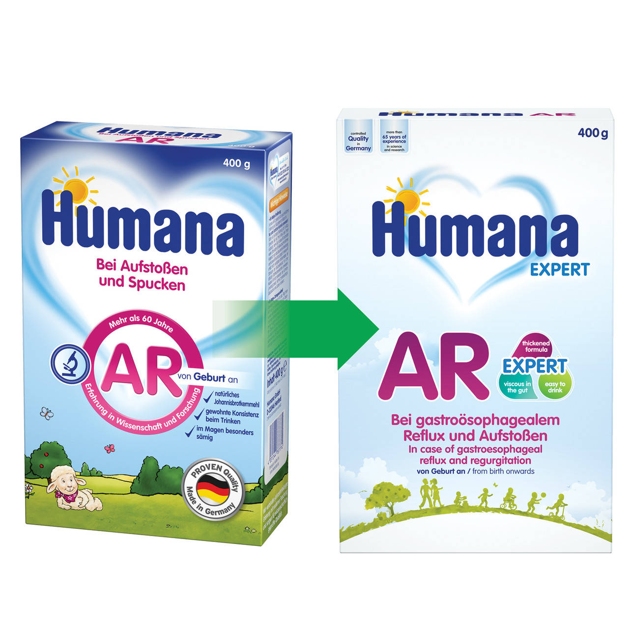 

Молочная смесь Humana AR Expert 0м+ 400 г (Антирефлюкс) 4031244720580