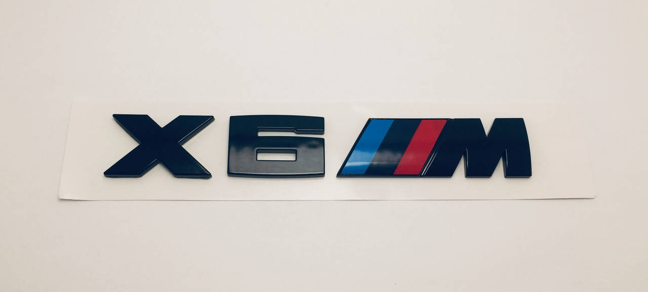 

Эмблема кузова BMW X6M чёрная
