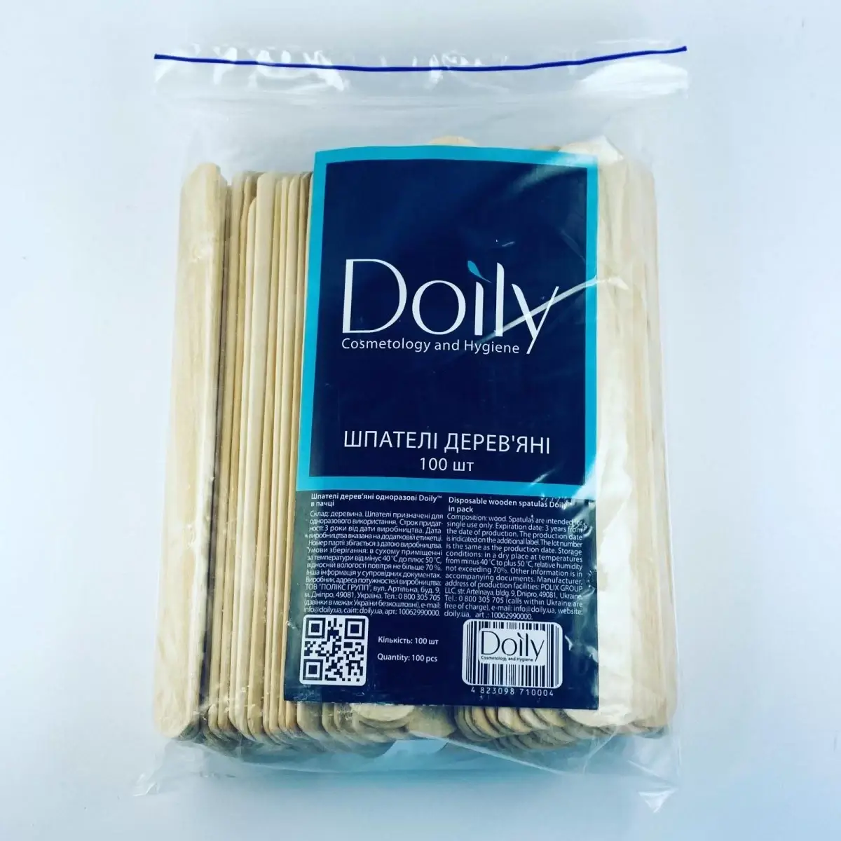 

Шпатель деревяный Doily (100шт/пач.)