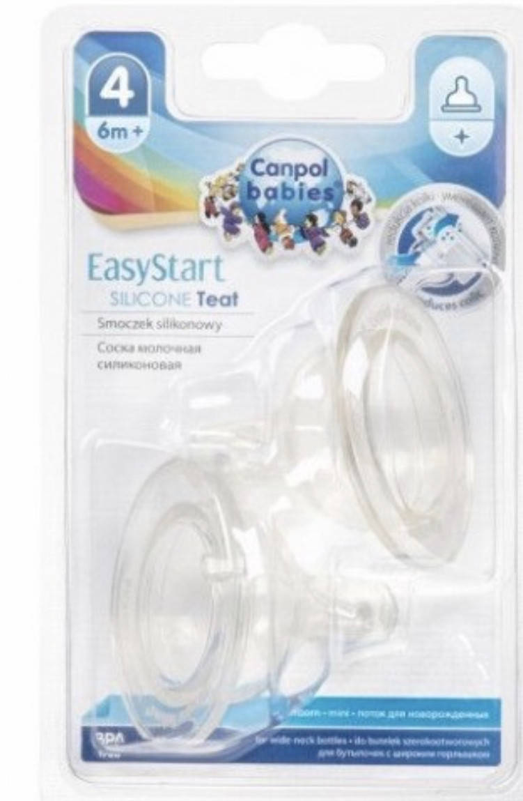 

Соска силиконовая 6 мес + (для каши) 2 шт. Canpol Babies EasyStart 21/733
