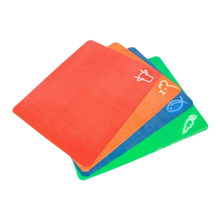 

4шт. Гибкая разделочная доска 33х27см разноцветные набор, Разные цвета