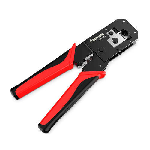 

Обжимной инструмент кримпер для обжима RJ45 RJ11 RJ12 с храповиком, AM-318