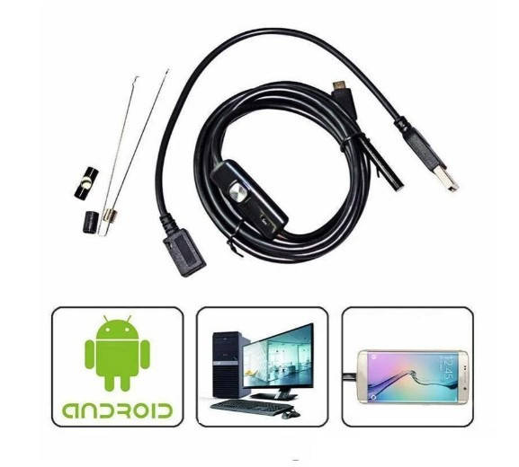 

Камера ендоскоп под android и РС Endoscope длина шнура 2м, ширина камеры 7мм