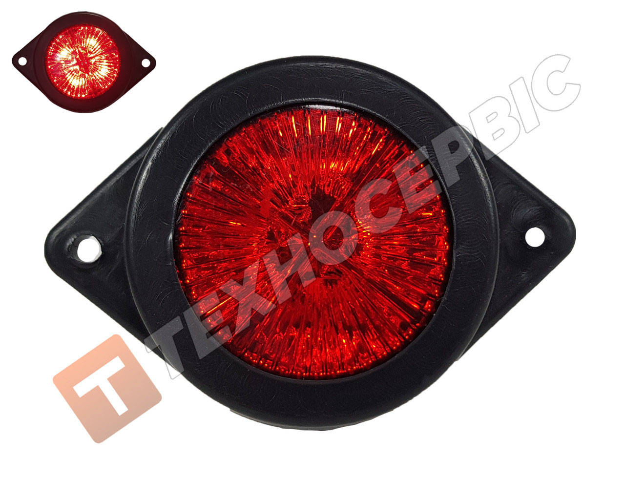 

Фонарь габаритов маркерный красный 4LED (пр-во FR) Турция