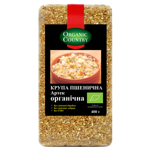 

Крупа пшеничная Артек из пшеницы твердых сортов органическая, 400 г, Украина, ORGANIC COUNTRY Natural Green